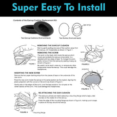 Hicle 50mm Round Foam Ear Pads – Compatible with Sony MDR-V6, MDR-7506, and Similar On-Ear Headphones (1 Pair, Black)