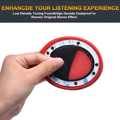 Hicle B0501/B0500 Wireless Over-Ear Replacement Earpads – Soft Foam Cushions for Wireless Headphones (Red, 1 Pair)