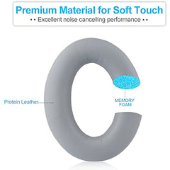 Hicle Premium Replacement Ear Pads – Compatible with Bose QuietComfort Series and SoundTrue/SoundLink Around-Ear Headphones (1 Pair, Light Grey)