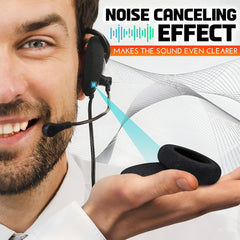 Hicle 60mm Round Foam Ear Pads – Compatible with Sony MDR-V6, MDR-7506, and Similar On-Ear Headphones (1 Pair, Black)