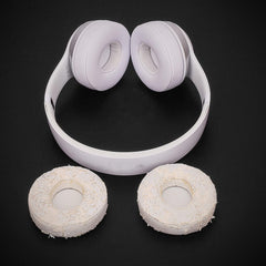 Hicle Extra-Thick Replacement Earpads – Compatible with Beats Solo 2 & 3 Wireless On-Ear Headphones (1 Pair, White)