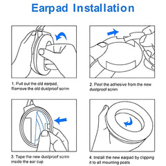 Hicle Headphones EarPads Cushions Replacement - Compatible with Bose QuietComfort 15 QC15 QC25 QC2 QC35/ Ae2 Ae2i Ae2w SoundTrue & SoundLink (Around-Ear Series Only)-Khakhi-BlueFont Over The Ear Headphone Cushion (Pack of 2, Khakhi, Blue)