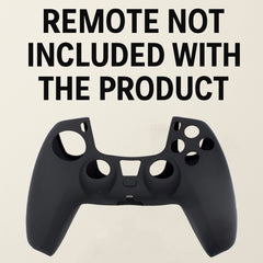 Hicle Silicone Soft Cover for PS5 Controller – Anti-Slip Protective Sleeve with Smooth Matte Finish (Black)