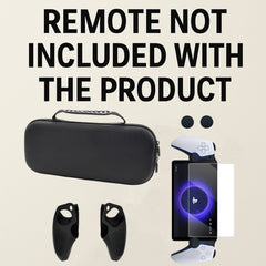 Hicle PlayStation Portal Storage Bag Protective Case Set — Durable, Drop-proof, Scratch-proof, All-round Protection — Carry Bag + Tempered Film + Joystick Caps — Black