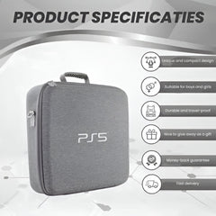 PS5/PS4 Hard Shell Compact Carrying & Travel Case with EVA Protection - Grey
