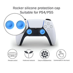 Hicle Blue Soft Silicone Joystick Cap for PS5, PS4, PS3 & Xbox Controllers – Anti-Slip Thumb Grip Cover-Blue