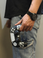 Hicle Mortal Kombat Edition Silicone Cover for PS5 Controller – Black Anti-Slip Soft Protective Case with Lightning Design and MK Logos