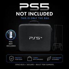 PS5/PS4 Hard Shell Compact Carrying & Travel Case with EVA Protection - Black