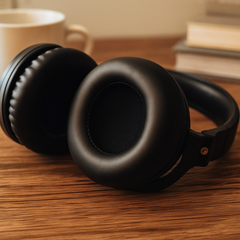 Hicle Replacement Headset Ear Cushion Pads – Compatible with Sony DR-BT101, DR220DP, Boat Rockerz 600 – Black (1 Pair)