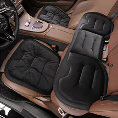 Hicle Winter Velvet Car Seat Cushion Set – Universal Fit for Mercedes, BMW & More | Black Plush Full-Seat Covers for 5-Seater Cars