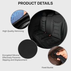 Hicle Winter Velvet Car Seat Cushion Set – Universal Fit for Mercedes, BMW & More | Black Plush Full-Seat Covers for 5-Seater Cars