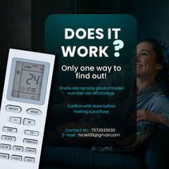 Hicle Remote for Inverter AC – Compatible with Voltas/Onida/Godrej/Electrolux/GREE AC – Sleek & Durable Design