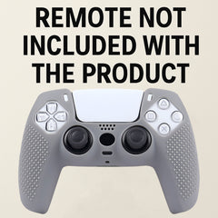 Hicle Silicone Grip Cover for PS5 Controller – Anti-Slip Dotted Texture Protective Sleeve (Grey)