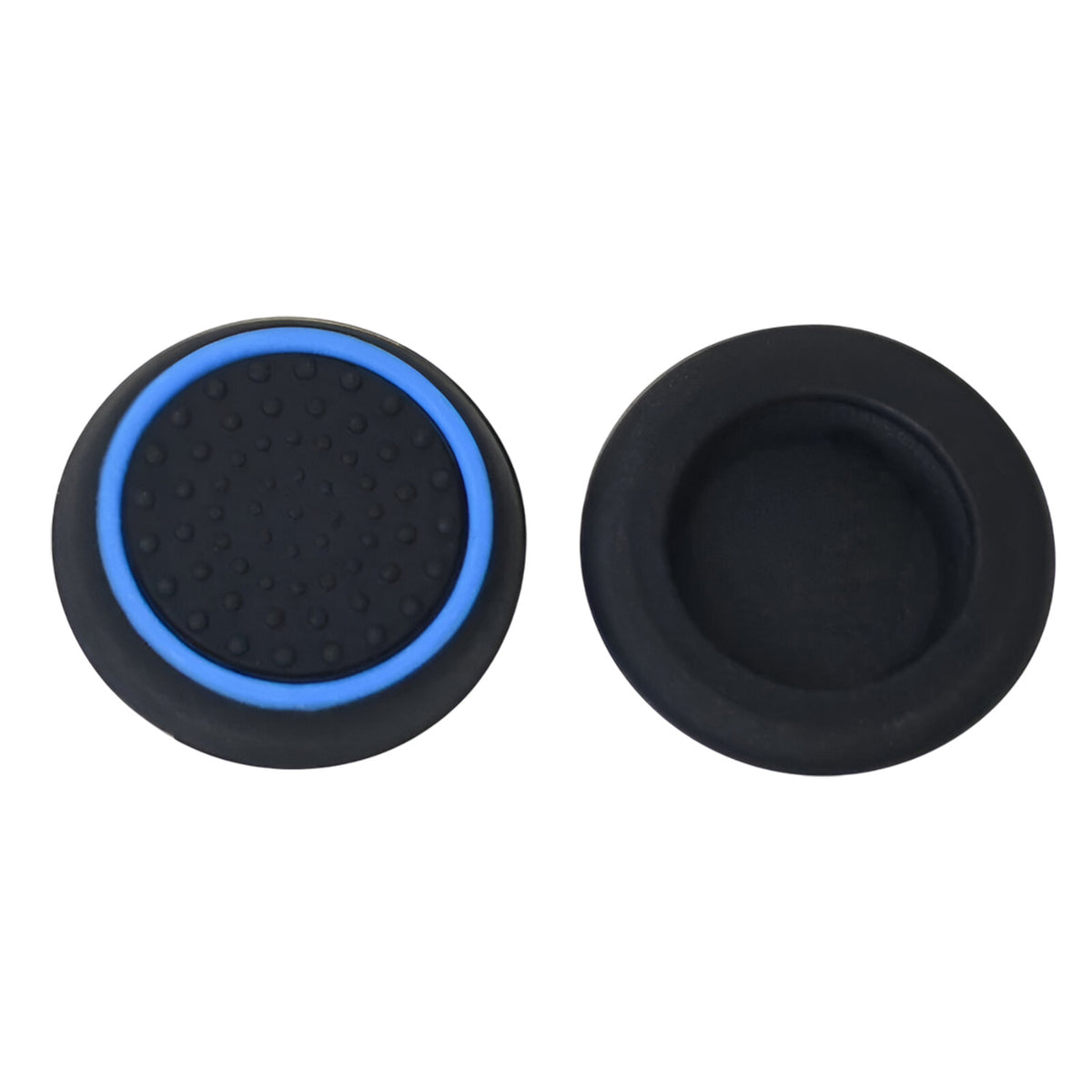 Hicle PS Joystick Luminous Silicone Thumb Grip Caps – Black with Blue Ring