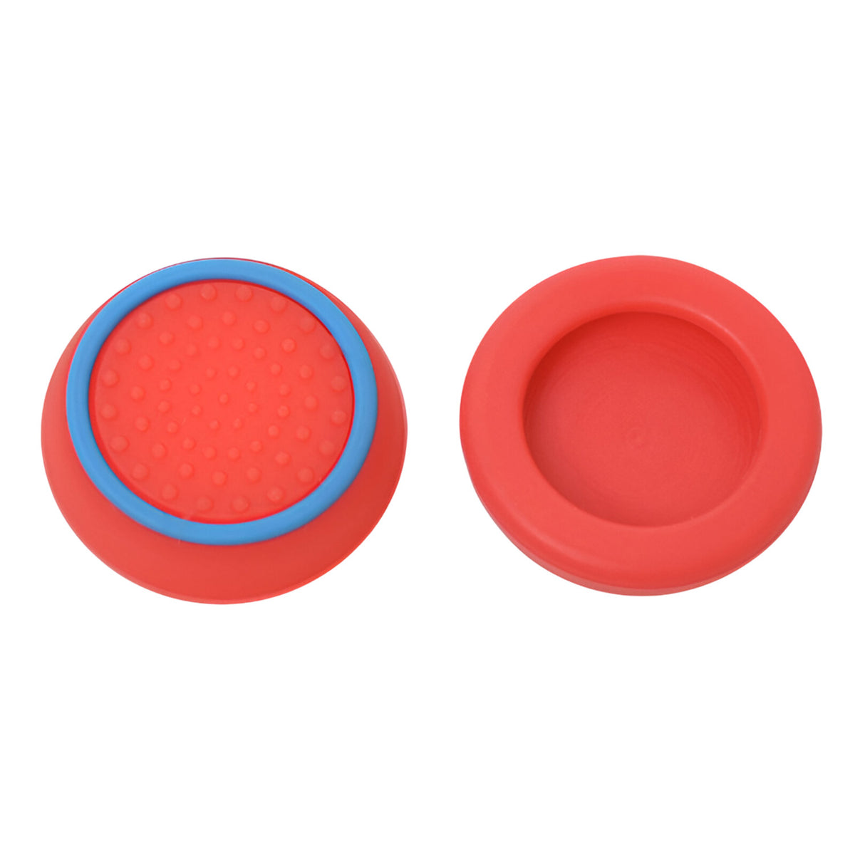 Hicle PS Thumb Grip Caps – Red with Blue Ring