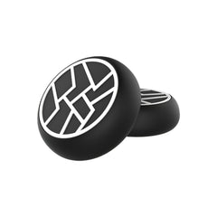 Hicle Anti-Slip Joystick Cap for PS5, PS4 & Xbox Controllers – 3D Silicone Thumb Grip Cover (Pack of 2, Black+white)