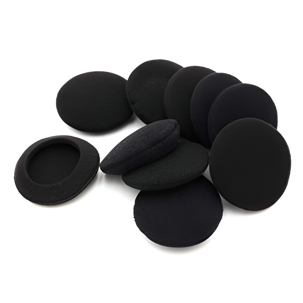 Hicle 45mm Round Foam Ear Cushion Pads – Compatible with Sennheiser PX100, Koss Porta Pro, and Similar On-Ear Headphones (5 Pairs, Black)