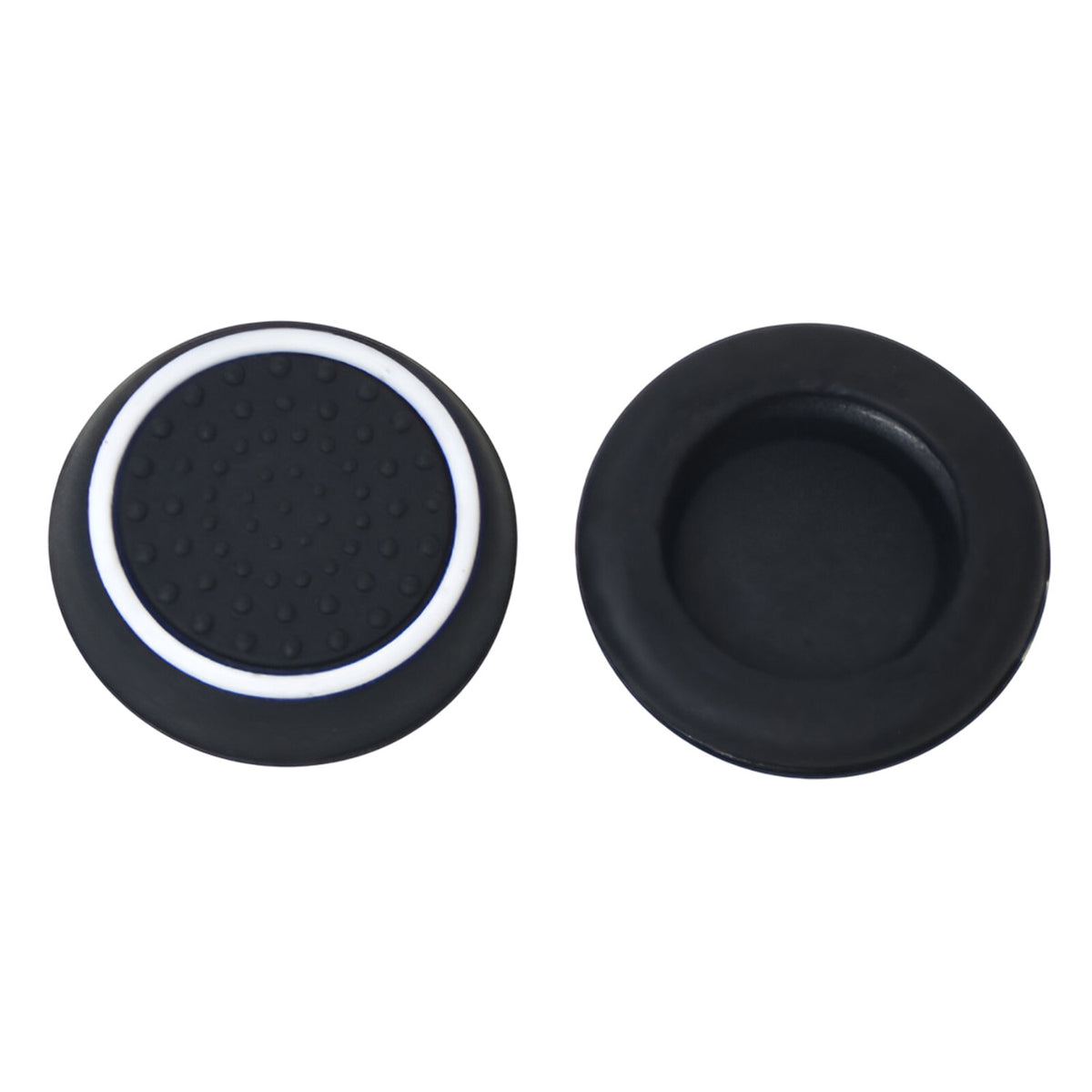 Hicle PS Joystick Luminous Silicone Thumb Grip Caps – Black with White Ring