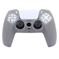 Hicle Silicone Grip Cover for PS5 Controller – Anti-Slip Dotted Texture Protective Sleeve (Grey)