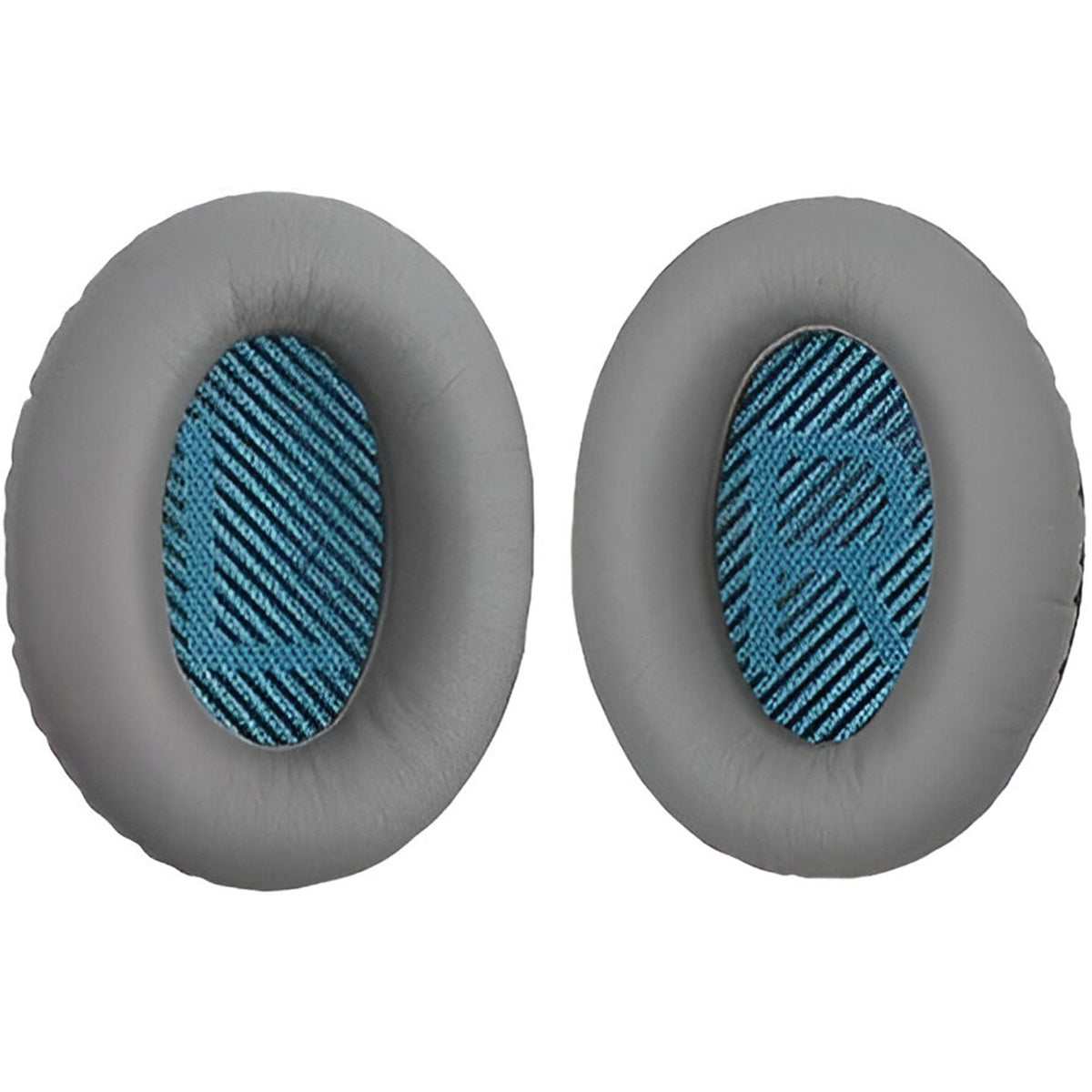 Hicle Replacement Ear Pads – Compatible with Bose QuietComfort 15 QC15 QC25 QC2 QC35 / Ae2 Series / SoundTrue & SoundLink Around-Ear Headphones (Light Grey with Blue Font, 1 Pair)