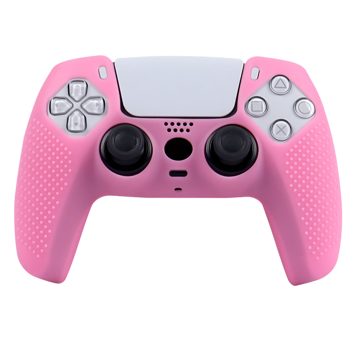 Hicle Silicone Grip Cover for PS5 Controller – Anti-Slip Dotted Texture Protective Sleeve (Pink)