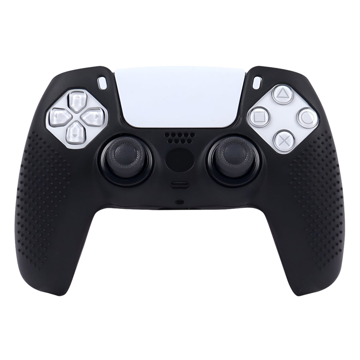 Hicle Silicone Grip Cover for PS5 Controller – Anti-Slip Dotted Texture Protective Sleeve (Black)