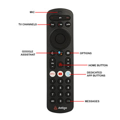 Hicle Airtel Xstream Set Top Box Remote Control – Non-Voice Version | Compatible with Airtel DTH HD/4K Xstream Box | No Setup Required (Black)