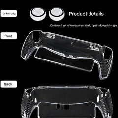 Hicle PlayStation Portal Silicone Protective Cover – Durable Shell with Joystick Caps – Black, White, Transparent TPU