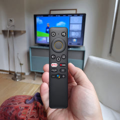 Hicle Bluetooth Voice Remote Control for Realme Smart TVs | Compatible with Realme Android FHD, UHD, and OLED TV Models – Supports Google Assistant – Requires Pairing