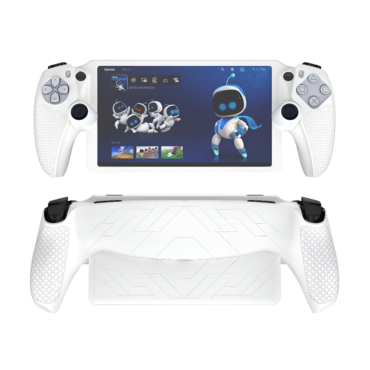 Hicle PlayStation Portal Silicone Soft Protective Cover – Durable White Shell for Handheld Gaming Console
