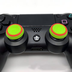 Hicle PS Thumb Grip Caps – Green with Red Ring