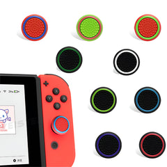 Hicle PS Thumb Grip Caps – Red with Blue Ring