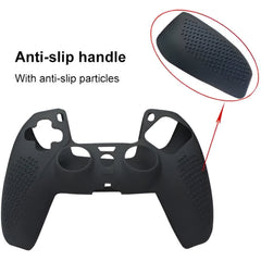 Hicle Silicone Grip Cover for PS5 Controller – Anti-Slip Dotted Texture Protective Sleeve (Black)