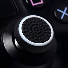 Hicle PS Joystick Luminous Silicone Thumb Grip Caps – Black with White Ring
