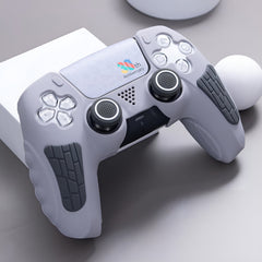 Hicle PS5 Handle Silicone Protective Cover – Non-Slip, Sweat-Proof Soft Rubber Shell with Thumb Grips (Grey)
