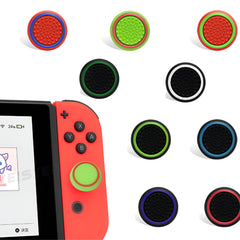 Hicle PS Thumb Grip Caps – Green with Red Ring