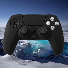 Hicle Silicone Soft Cover for PS5 Controller – Anti-Slip Protective Sleeve with Smooth Matte Finish (Black)