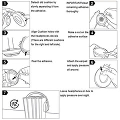 Hicle B0501/B0500 Wireless Over-Ear Replacement Earpads – Soft Foam Cushions for Wireless Headphones (Red, 1 Pair)