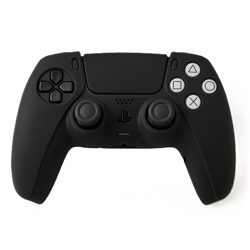 Hicle Silicone Soft Cover for PS5 Controller – Anti-Slip Protective Sleeve with Smooth Matte Finish (Black)