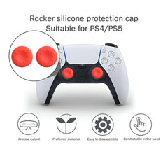 Hicle Red Soft Silicone Joystick Cap for PS5, PS4, PS3 & Xbox Controllers – Anti-Slip Thumb Grip Cover-Red