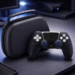 HICLE Game Controller Storage Case for PS5 /PS4 Controller– Premium Black PU Travel Carrying Protective Hard Case for PlayStation Controller (Compatible with PS5 & PS4 Controller)