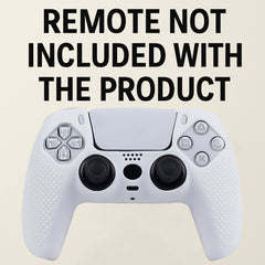 Hicle Silicone Protective Cover for PS5 Controller – Anti-Slip Dotted Grip Sleeve – Monochrome Solid Color Soft Case (White)