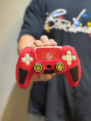 Hicle PS5 Handle Silicone Protective Cover – Non-Slip, Sweat-Proof Soft Rubber Shell with Thumb Grips (Red)