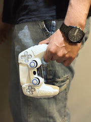 Hicle PS5 Handle Silicone Protective Cover – Non-Slip, Sweat-Proof Soft Rubber Shell with Thumb Grips (White)