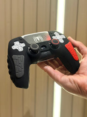 Hicle PS5 Handle Silicone Protective Cover – Non-Slip, Sweat-Proof Soft Rubber Shell with Thumb Grips (Spider-Man Black)