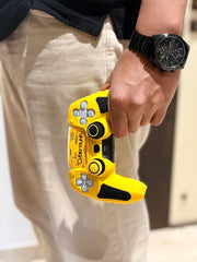 Hicle PS5 Handle Silicone Protective Cover – Non-Slip, Sweat-Proof Soft Rubber Shell with Thumb Grips (Yellow)