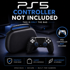 HICLE Game Controller Storage Case for PS5 /PS4 Controller– Premium Black PU Travel Carrying Protective Hard Case for PlayStation Controller (Compatible with PS5 & PS4 Controller)